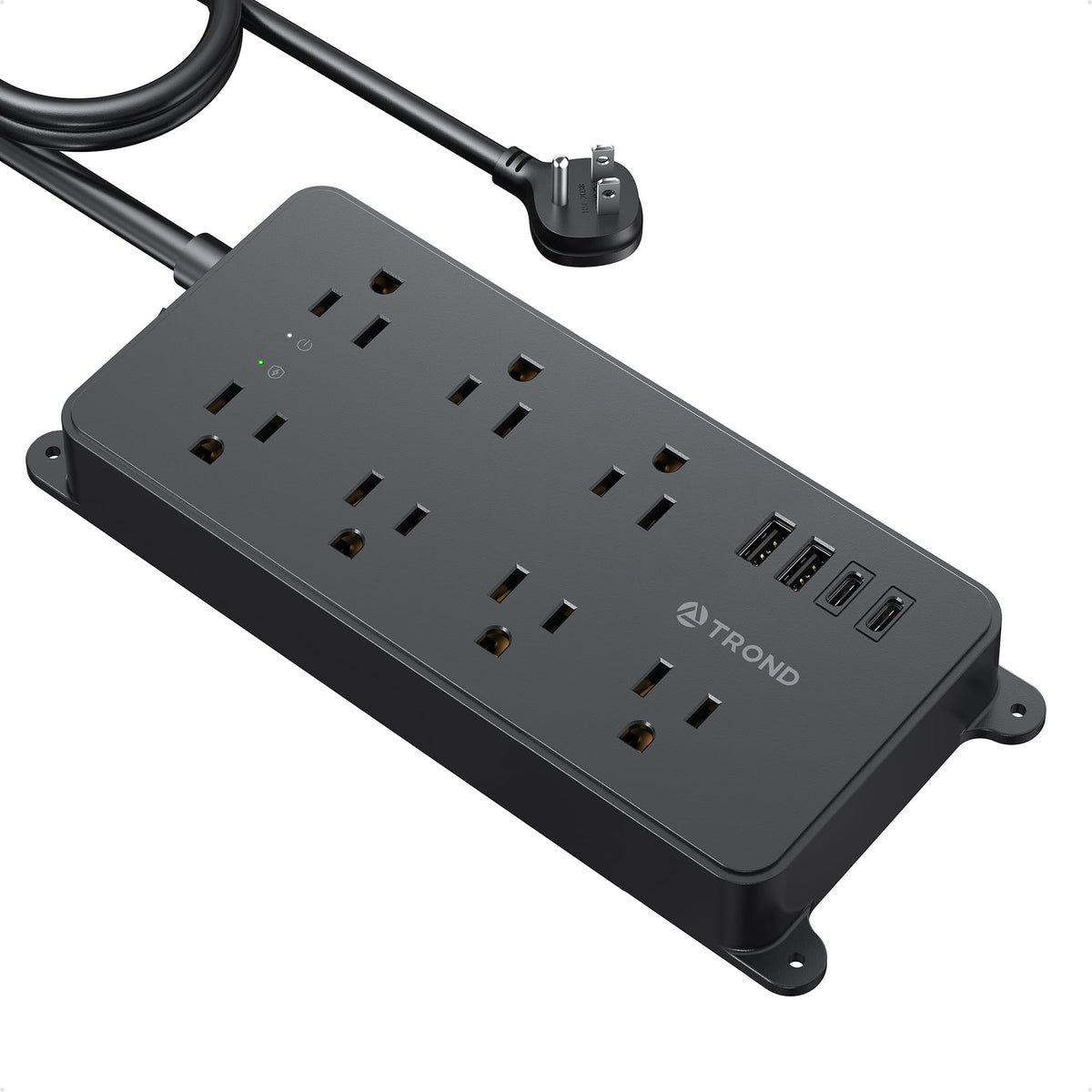 TROND front view showing seven outlets and four USB ports for versatile charging