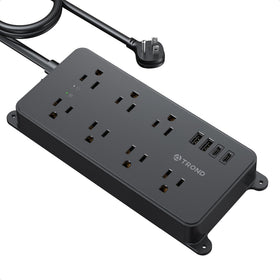 TROND front view showing seven outlets and four USB ports for versatile charging