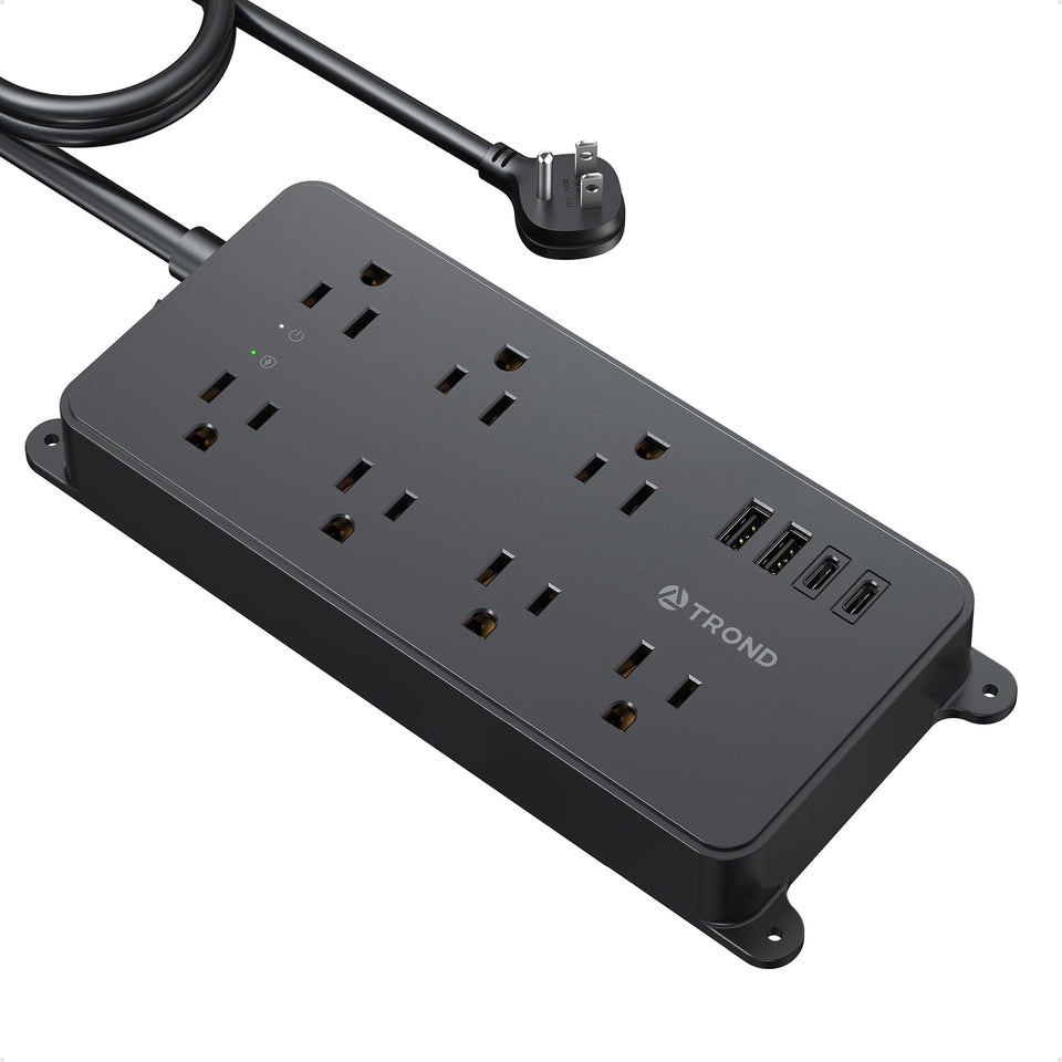 TROND front view showing seven outlets and four USB ports for versatile charging