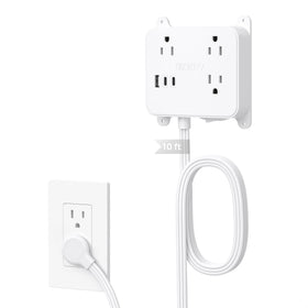 TROND front view of power strip showing outlets and USB ports for organized charging