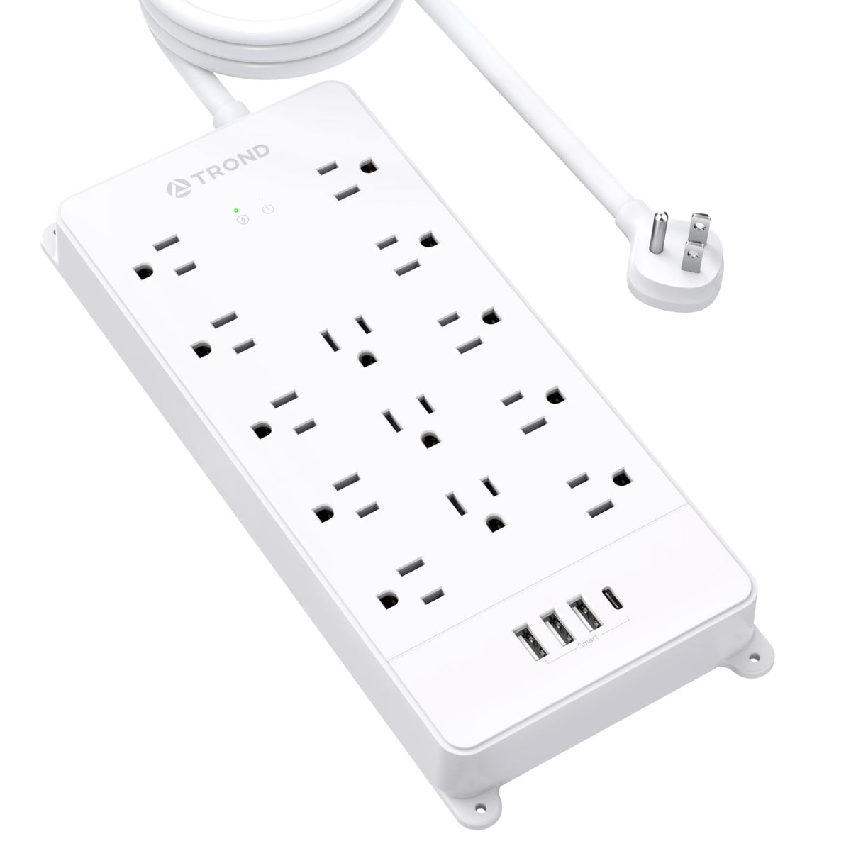 TROND front view showing 13 outlets and 4 USB ports for versatile charging