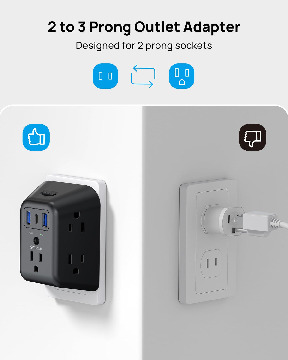 TROND mountable-on-off-switch keeps the setup neat and accessible.