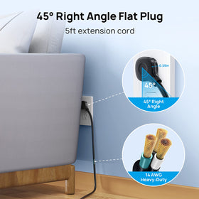 TROND mounted under a desk saving space and keeping cables tidy for workspace safety