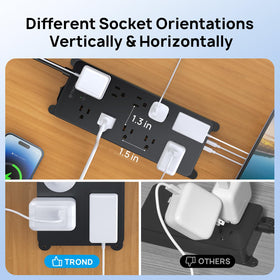 TROND mounted under desk showing clean cable management and secure installation