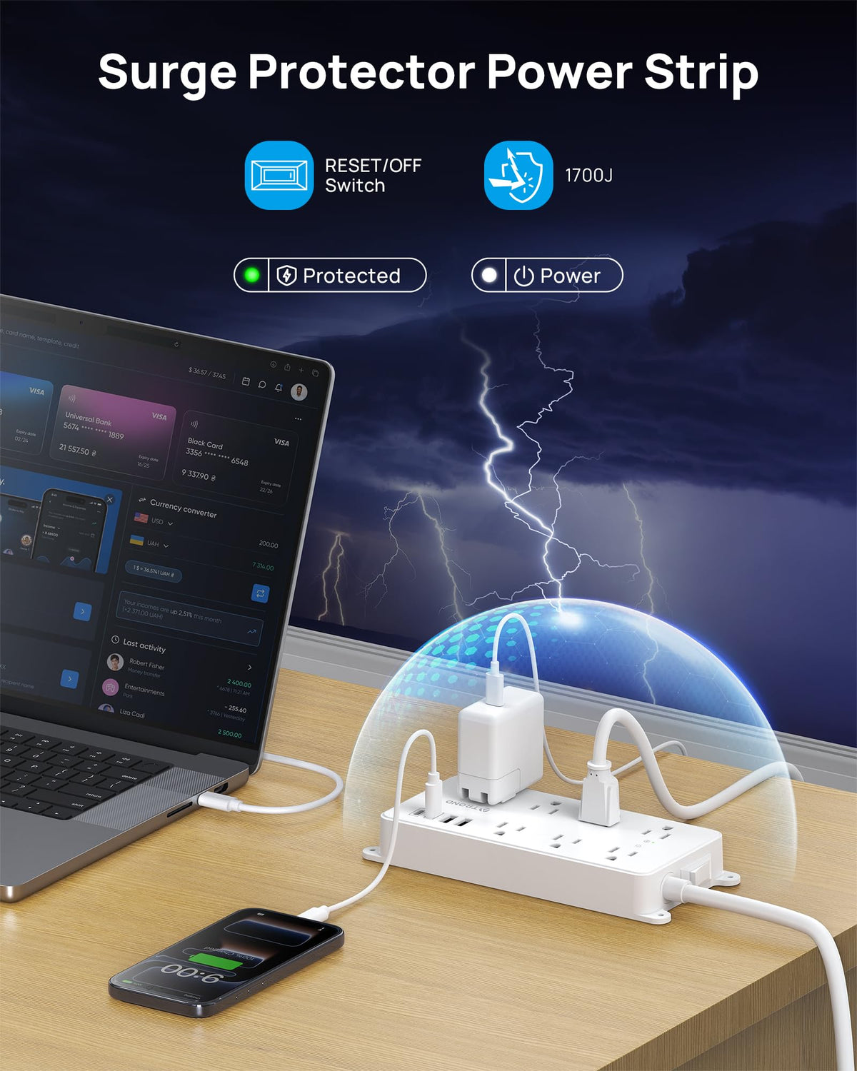 TROND mounted under a desk demonstrating secure wall‑mount installation and tidier cables