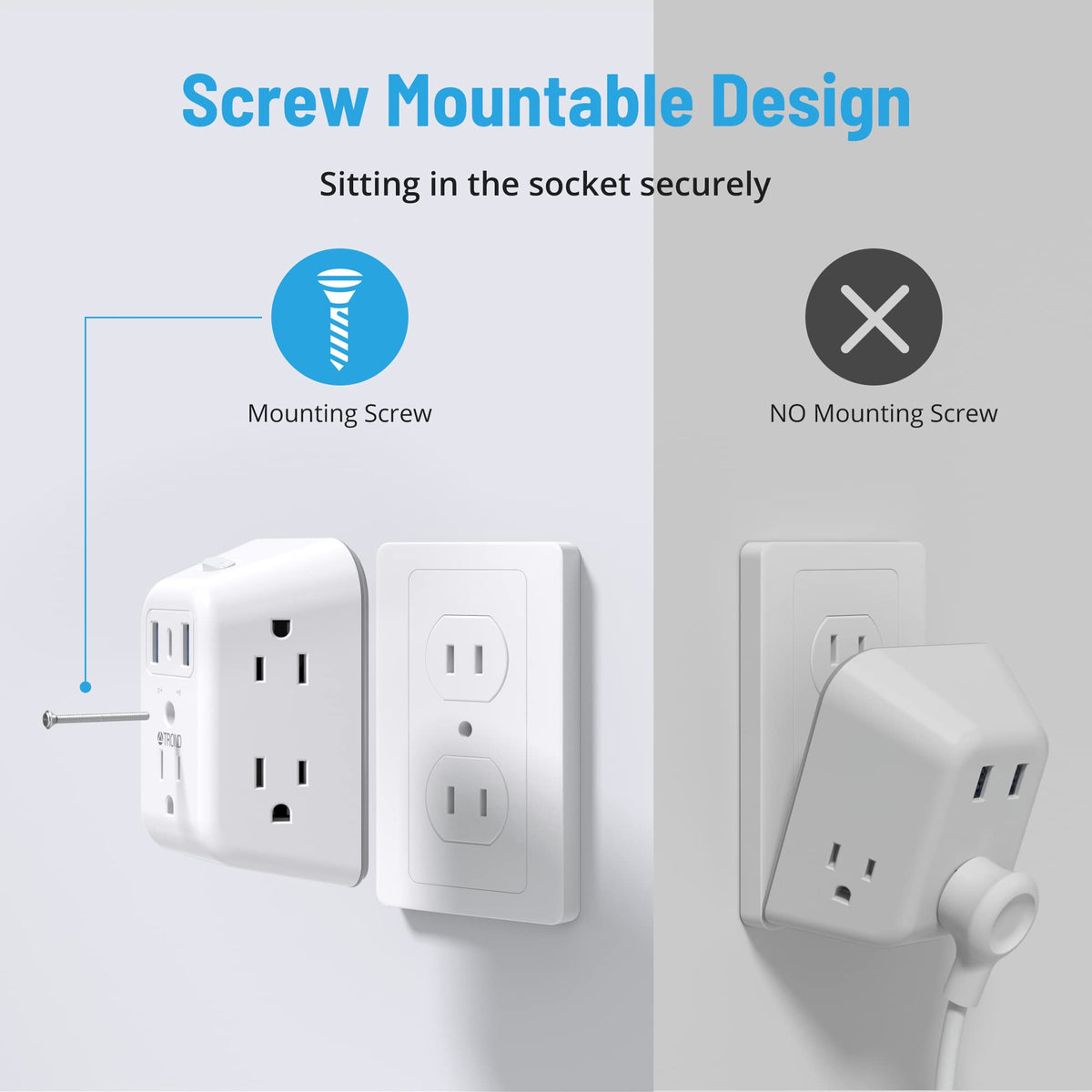 On/off switch and circuit breaker on the TROND adapter