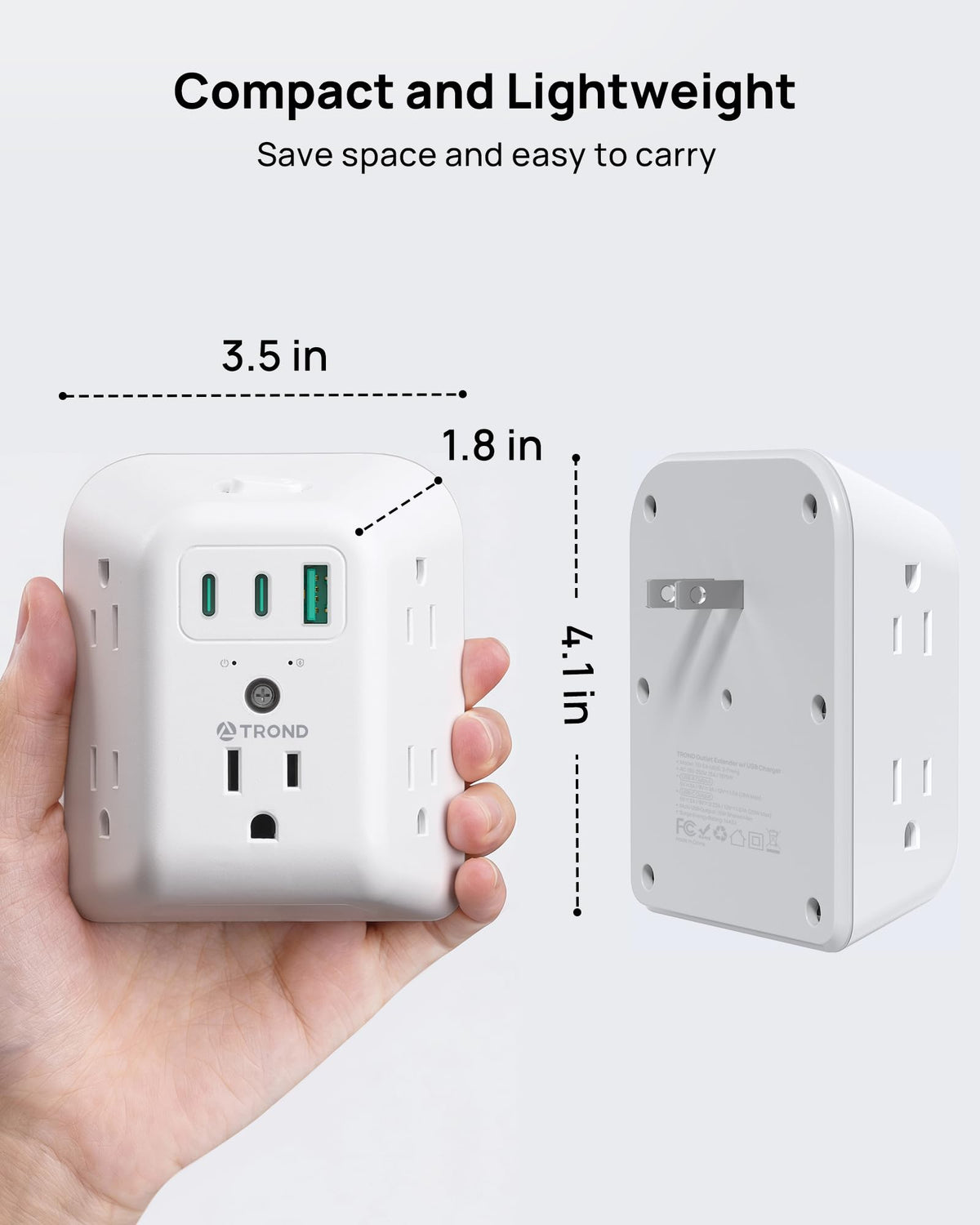 TROND on/off switch allows easy control of connected devices.