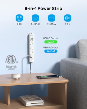 TROND 8-in-1 outlets powers multiple devices at once