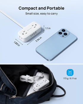 TROND right-angle flat plug fits behind furniture for easy access