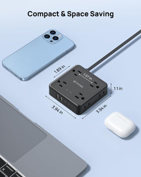 TROND power strip supports home office, dorm, and travel setups.