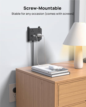 TROND screw-on mounting tabs secure the strip on walls