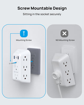 TROND surge protector 1440 joules indicating surge protection for devices.