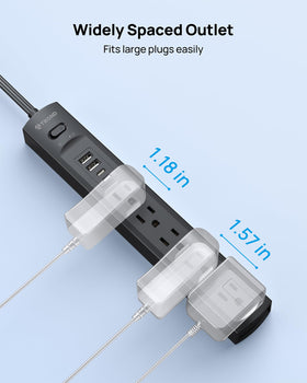 TROND compact 3ft cord ideal for desks dorms and home offices.