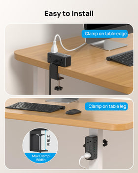 TROND three‑sided outlet layout accepting multiple bulky adapters without blocking