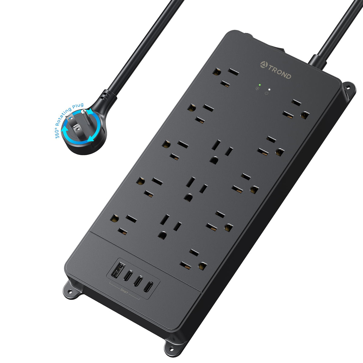 TROND on/off switch and surge indicator highlighting resettable protection