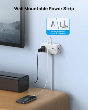 TROND packed in backpack for travel, portable multi-device charging