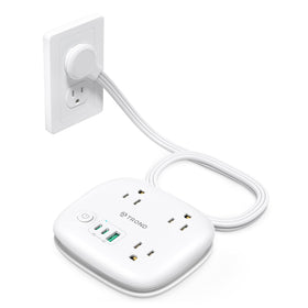 TROND travel power strip with PD 20W USB-C fast charging for phones and laptops.