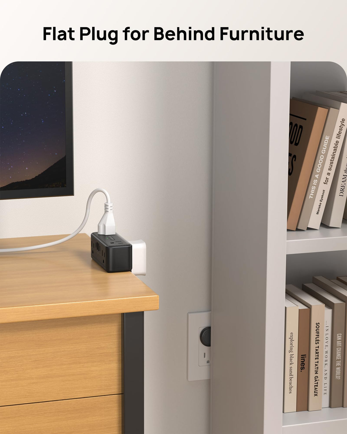 TROND installed in RV tabletop for tidy travel-friendly power access