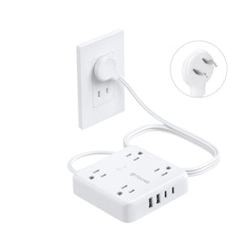 TROND two-prong to three-prong outlet adapter enabling safe three-prong connections