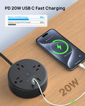 TROND ultra-thin flat plug powers devices while saving wall space.