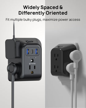 TROND USB-A ports and USB-C port support versatile charging for phones and wearables.