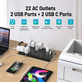 TROND USB-A and USB-C ports close-up highlighting fast smart charging