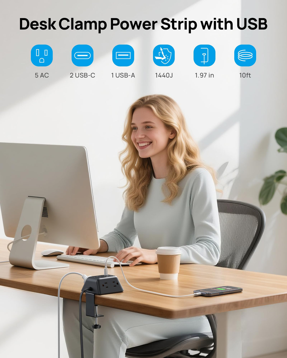 TROND close-up of USB-C and USB-A ports delivering fast device charging