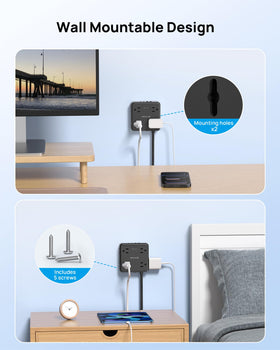 TROND compact thin extension cord ideal for travel and small rooms.