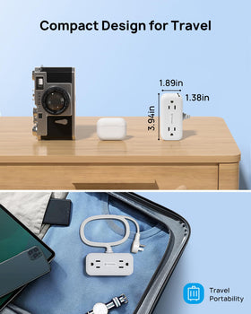 TROND wall-mount slim profile keeps cords organized