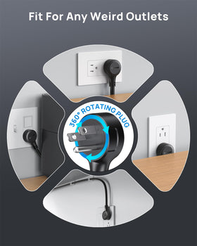 TROND closeup of widely spaced outlets preventing adapter interference