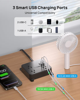 TROND wide-spaced outlets prevent adapter blockage and improve access