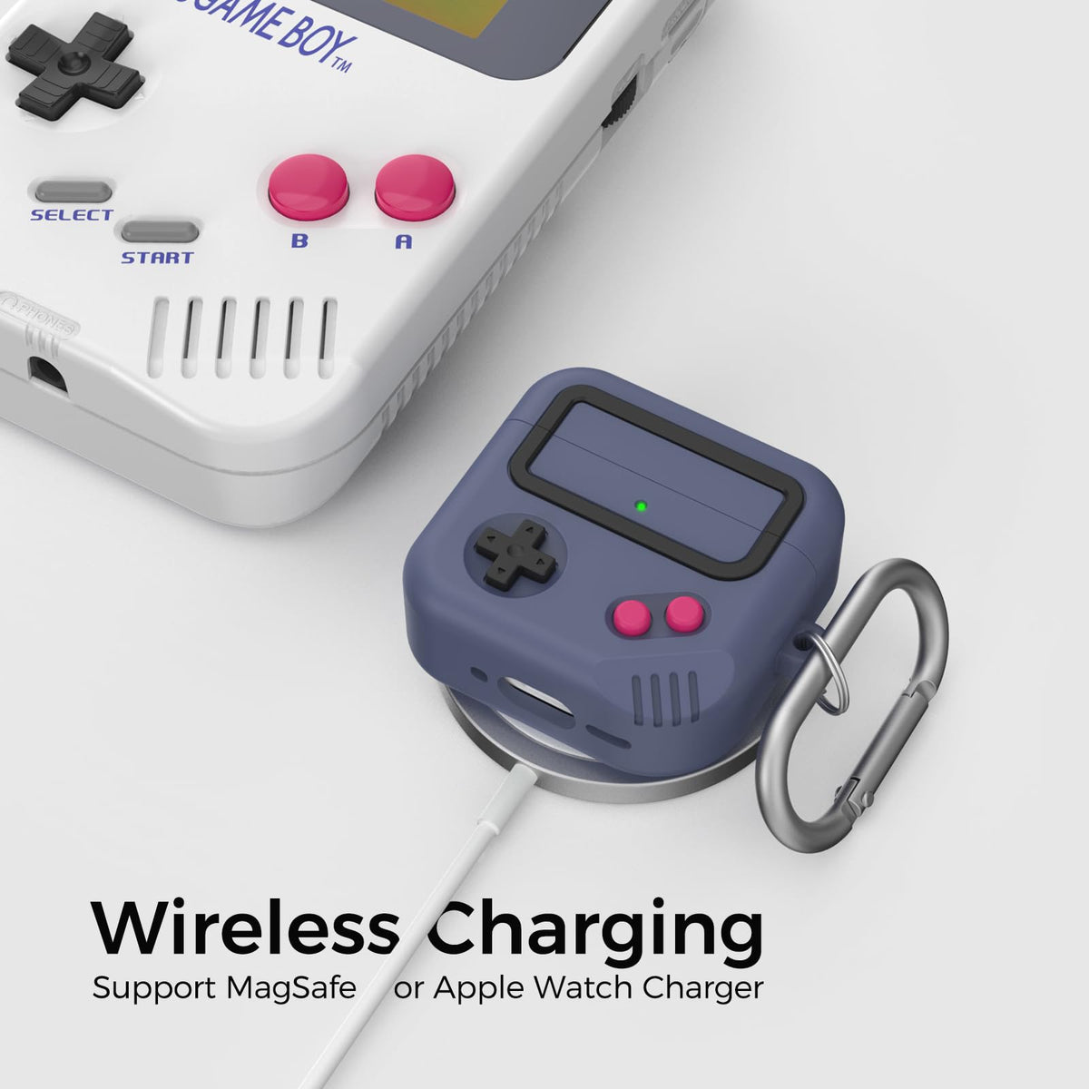 TRONWIN AirPods 4 case with carabiner—easy on-the-go portability.