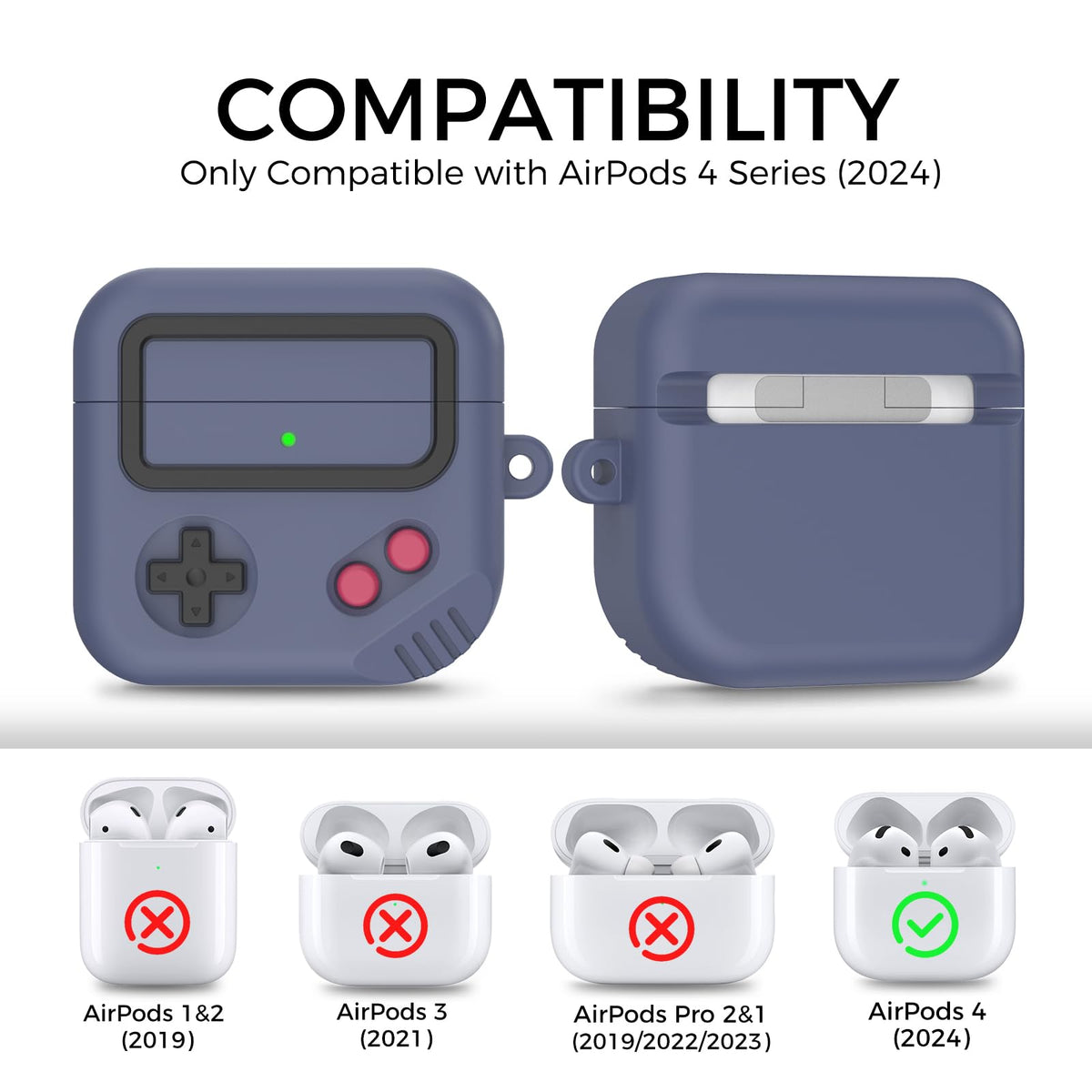 TRONWIN AirPods 4 silicone case—durable silicone texture for daily use.