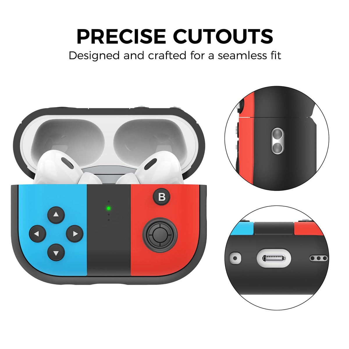 TRONWIN AirPods Pro 2 case with carabiner for secure clipping