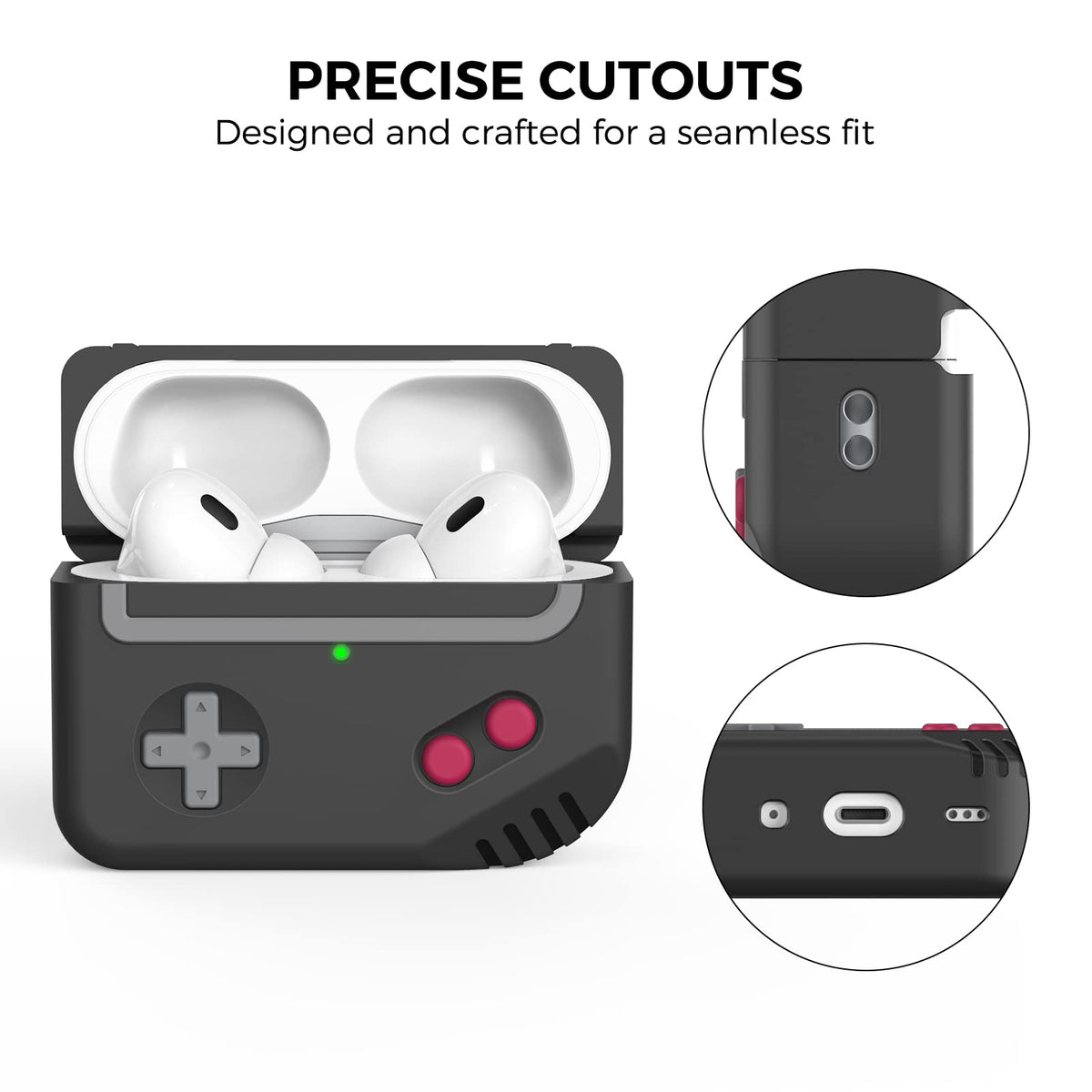 TRONWIN AirPods Pro 2 case top view emphasizes compact fit