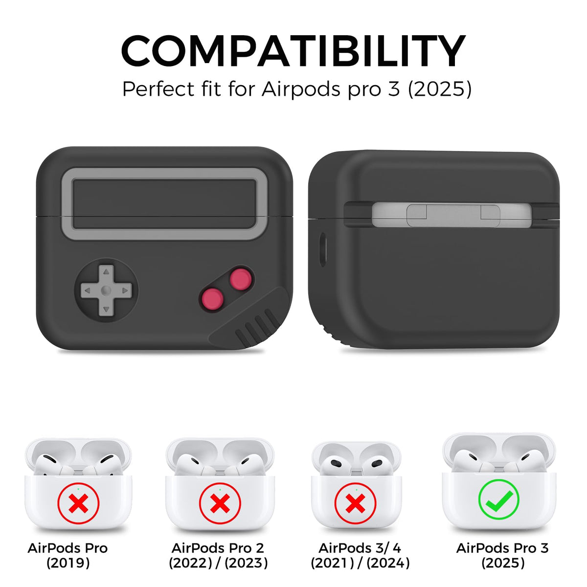 TRONWIN AirPods Pro 3 Case side view showing compact silicone shell and grip
