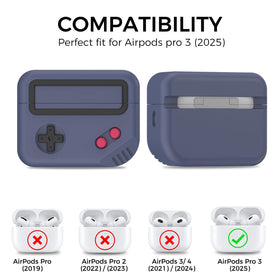 TRONWIN AirPods Pro 3 case Midnight Blue back view shields charging port from dirt