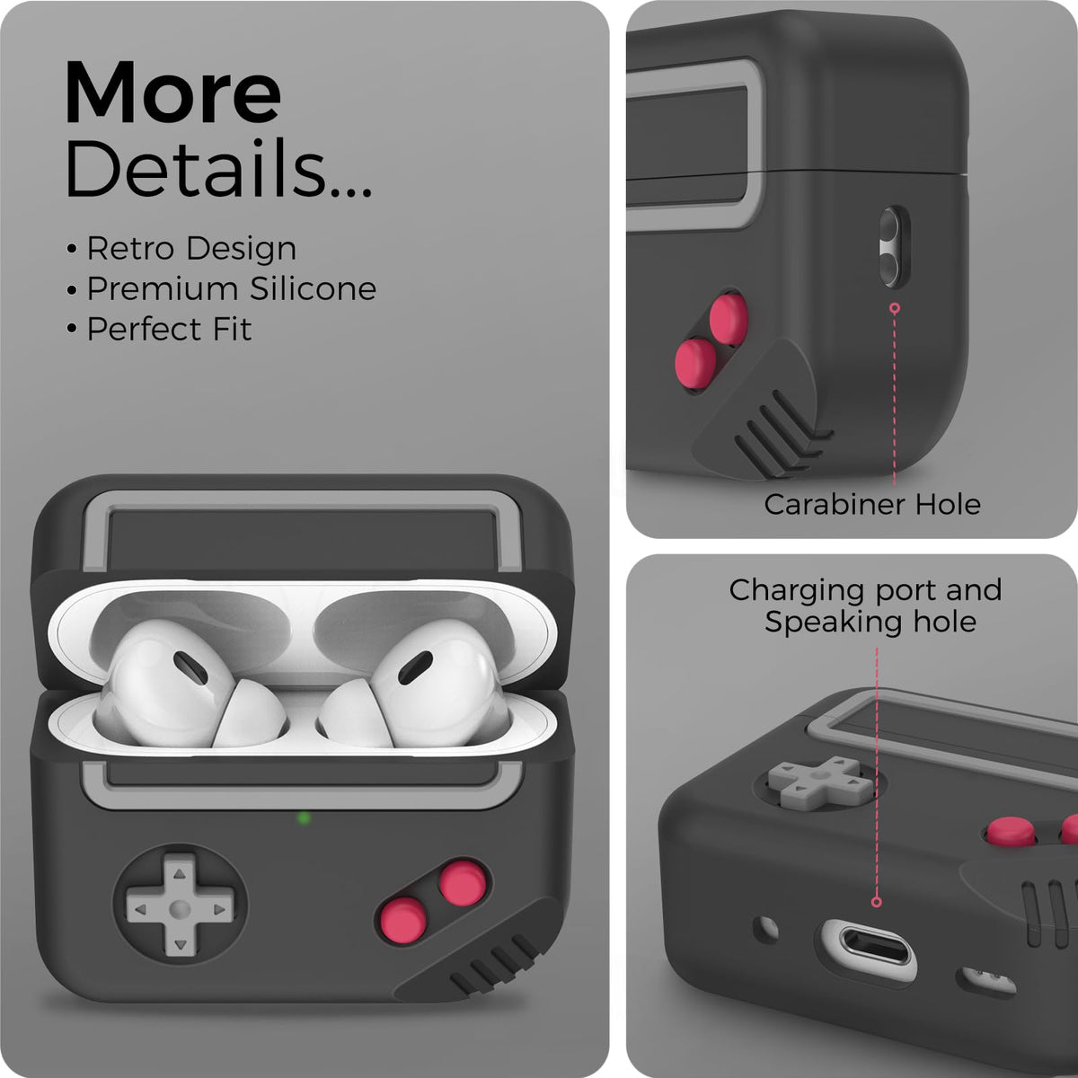 TRONWIN AirPods Pro 3 Case two carabiners included for secure carry