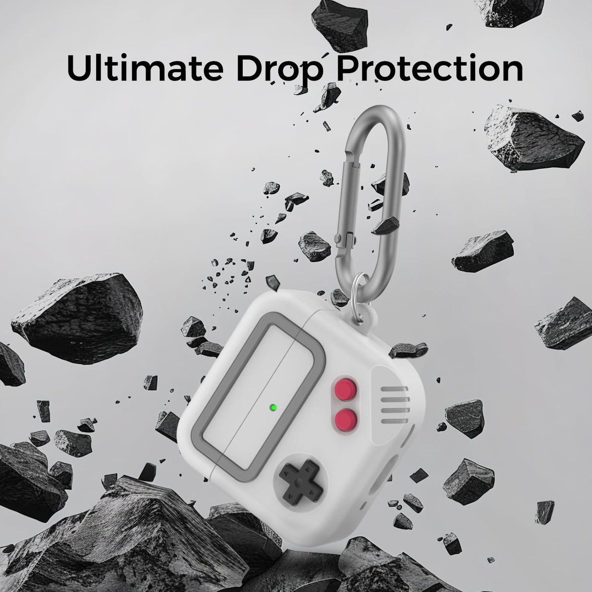 TRONWIN AirPods 4 case with carabiner for secure on-the-go transport.
