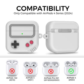 TRONWIN AirPods 4 case back view showing silicone texture and durability.