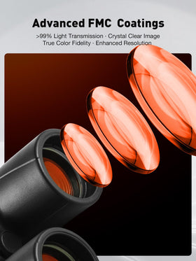 TROSCAS eyepieces and twist-up eyecups for comfortable eye relief