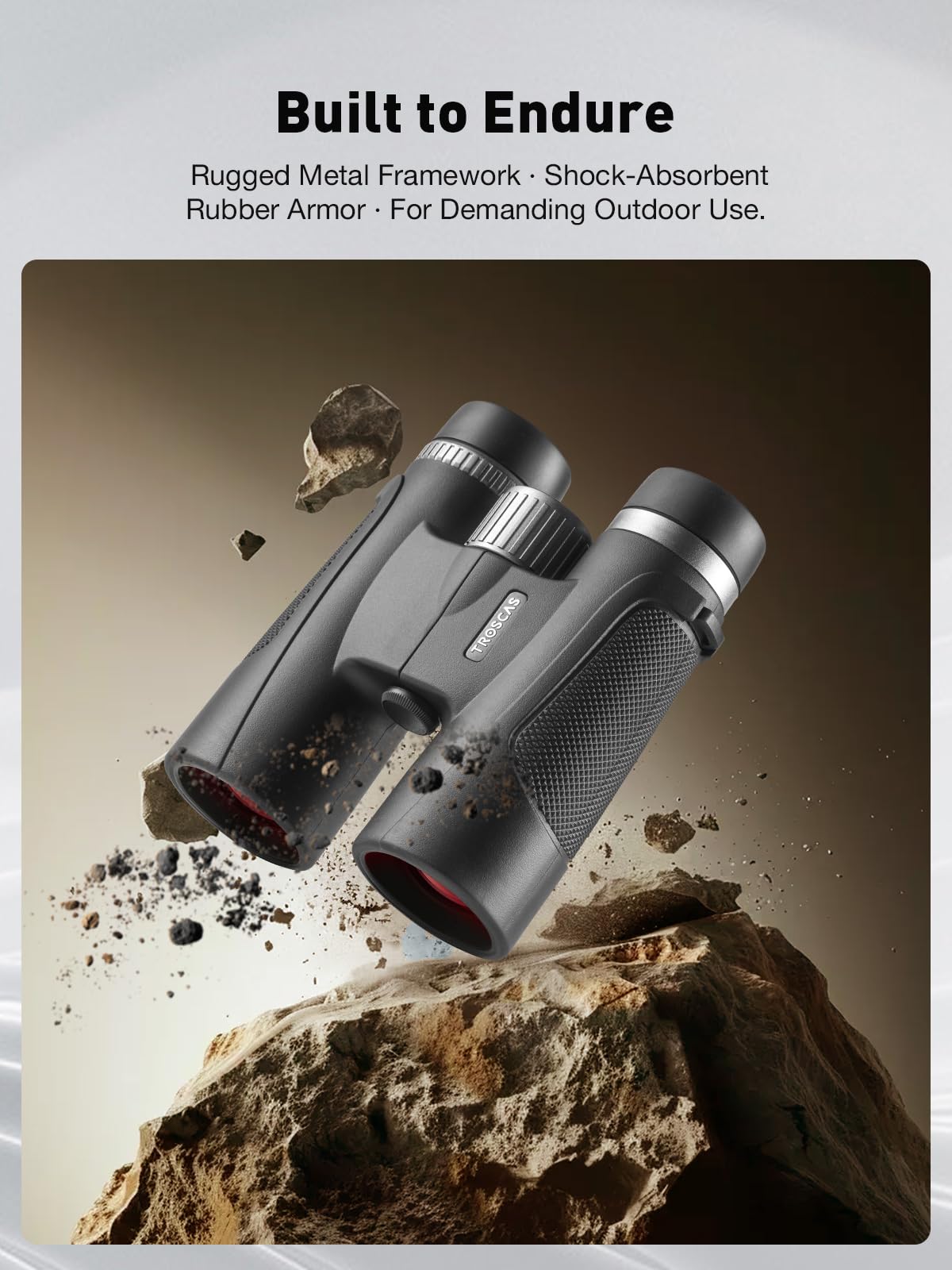 TROSCAS held in hand to show compact size and portable benefit