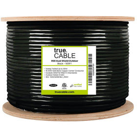 TRUECABLE RG6 direct burial PE jacket protects signal in harsh weather