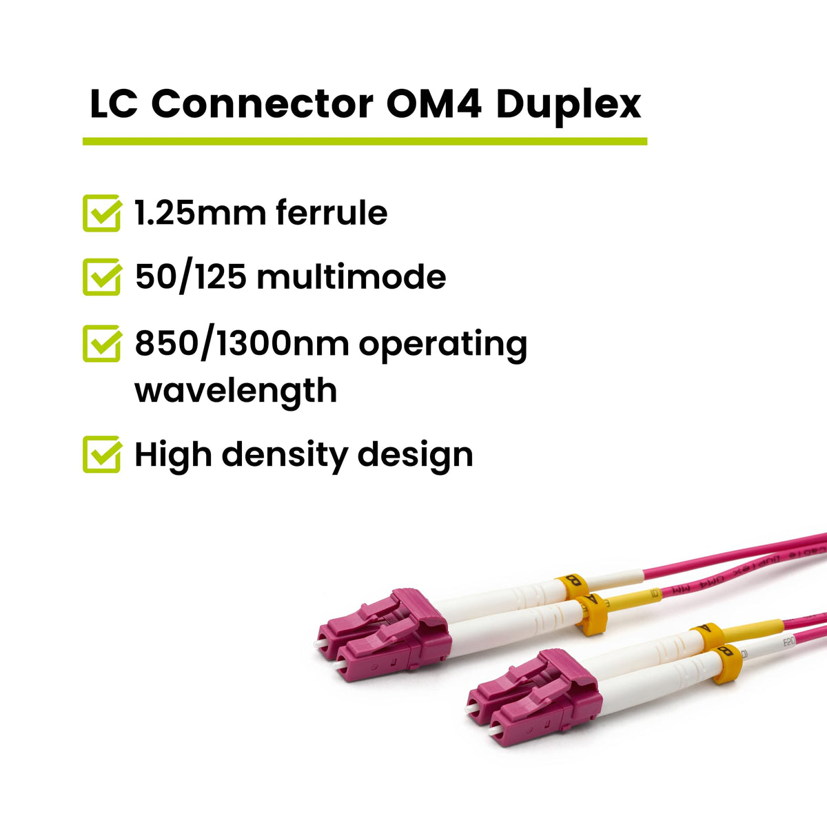 TRUE CABLE coiled 20m OM4 cable ready to deploy, minimizes tangles and speeds installation