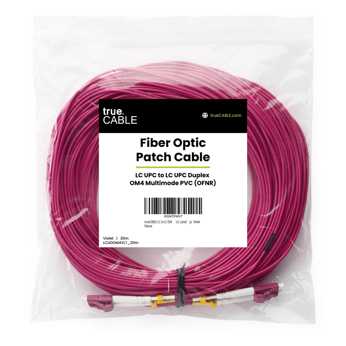 TRUE CABLE installed in a data center cabinet highlighting professional network deployment