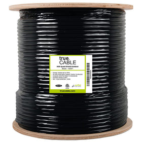 TRUECABLE direct burial RG6 coaxial cable for outdoor ground installations.