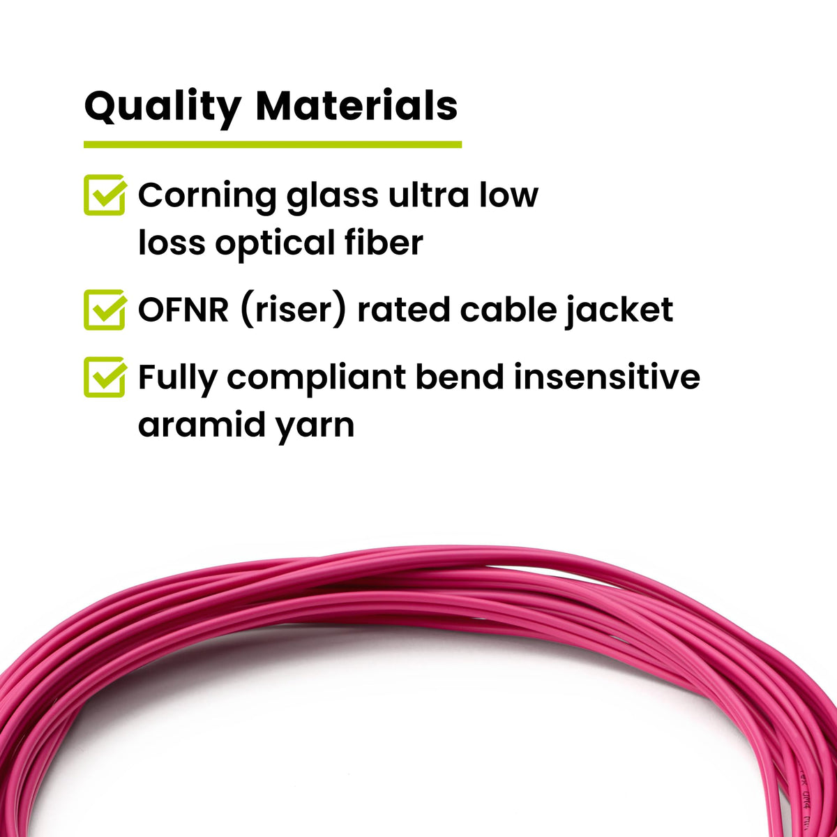 TRUE CABLE patched into a rack panel illustrating tidy high-density connectivity