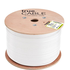 TRUECABLE RG6 direct burial installation in soil showing durable jacket protection for outdoor use