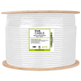 TRUECABLE RG6 shield detail highlighting braid and foil for strong interference resistance