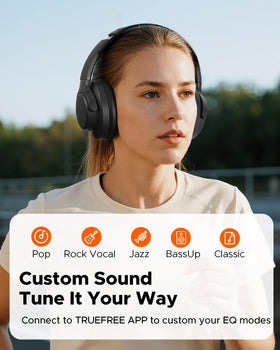truefree HF10 app EQ screenshot showing customizable sound profiles via Truefree app